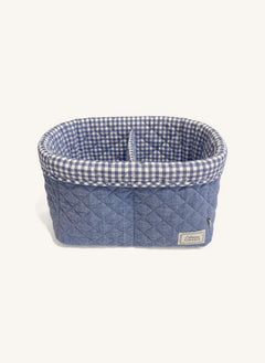Editions Aimable - Paolo rectangular storage basket | Blue Chambray
