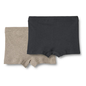 Wheat - 2'li Louis Coton Bio Boxer şort | Siyah