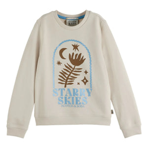 Scotch & Soda - Artwork Starry Skies Organic Cotton Sweatshirt | Ecru