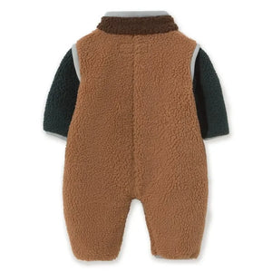 Tinycottons - Sherpa Style Color Blocking Pilot Jacket | Brown