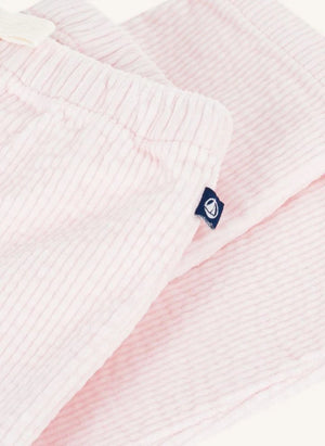 Petit Bateau - Organik Pamuk Kadife Bebek Pantolonu | Açık Pembe
