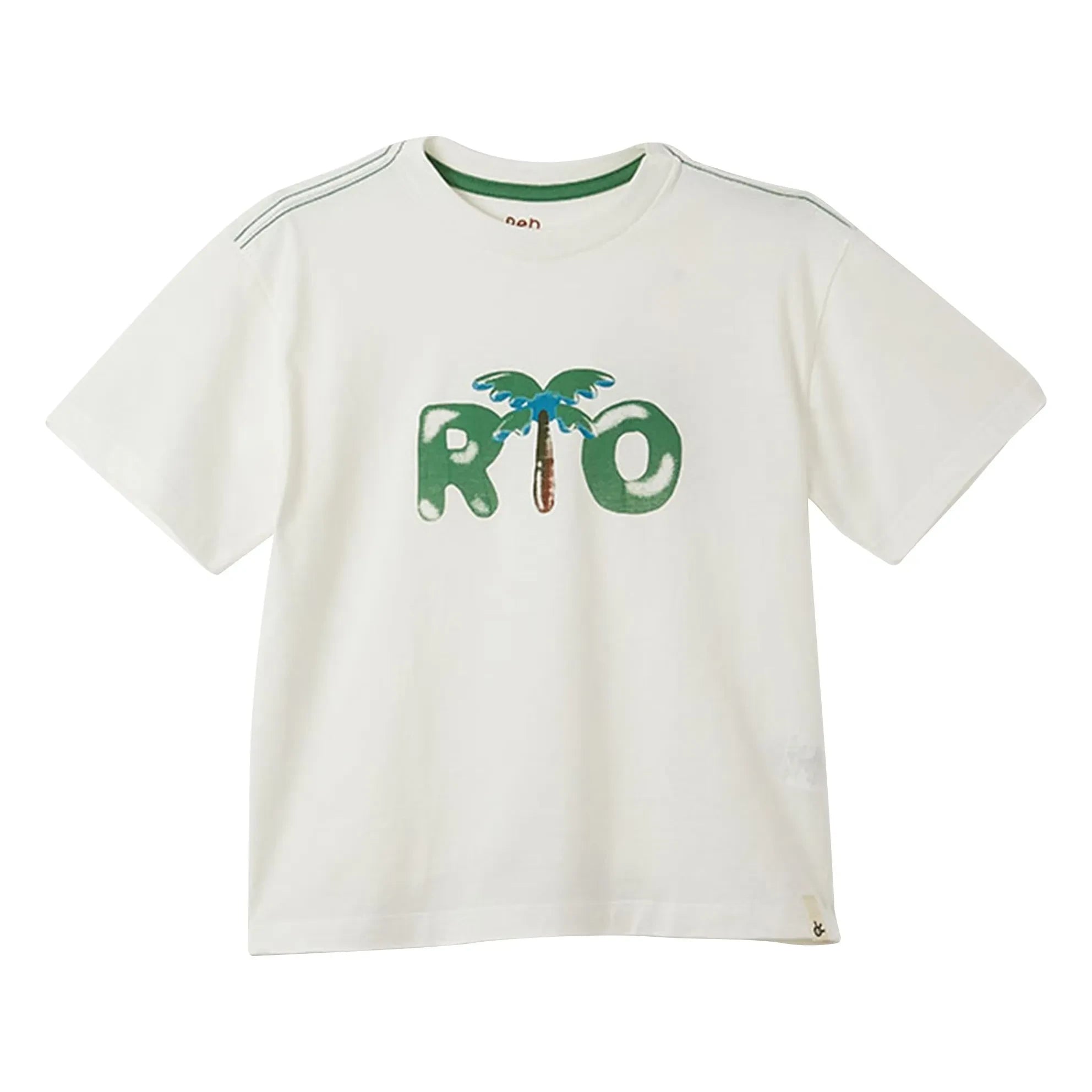 Fabula - Rio Palm Tree T-Shirt | White