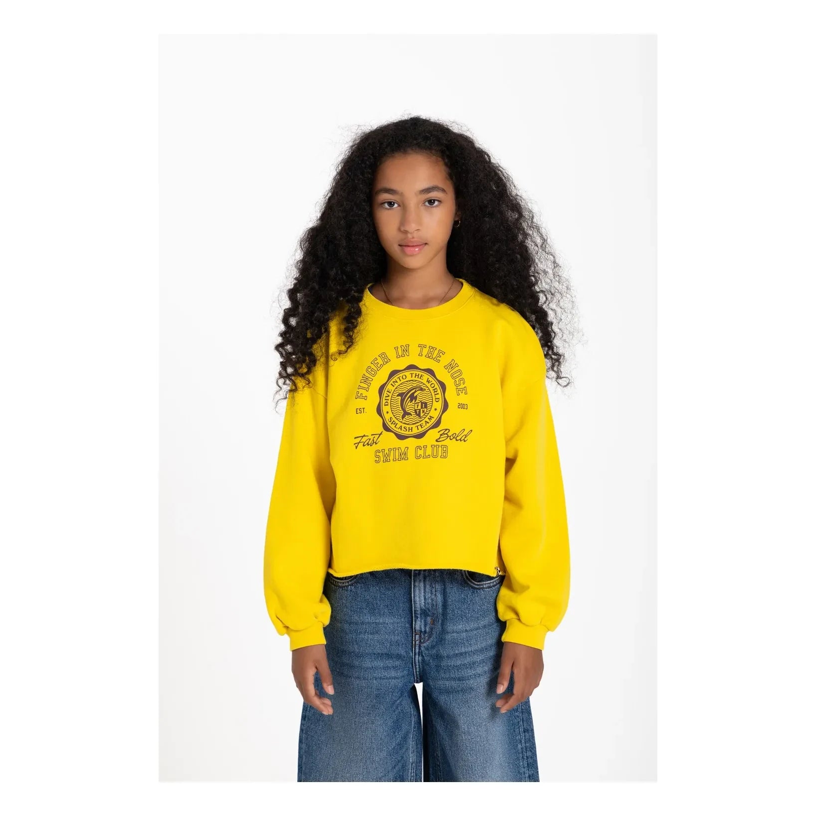Finger in the nose - Organic cotton BAY sweatshirt | Yellow
