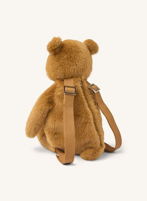 Liewood - Dayana Bear Fleece Backpack Made from Recycled Fibers | Caramel