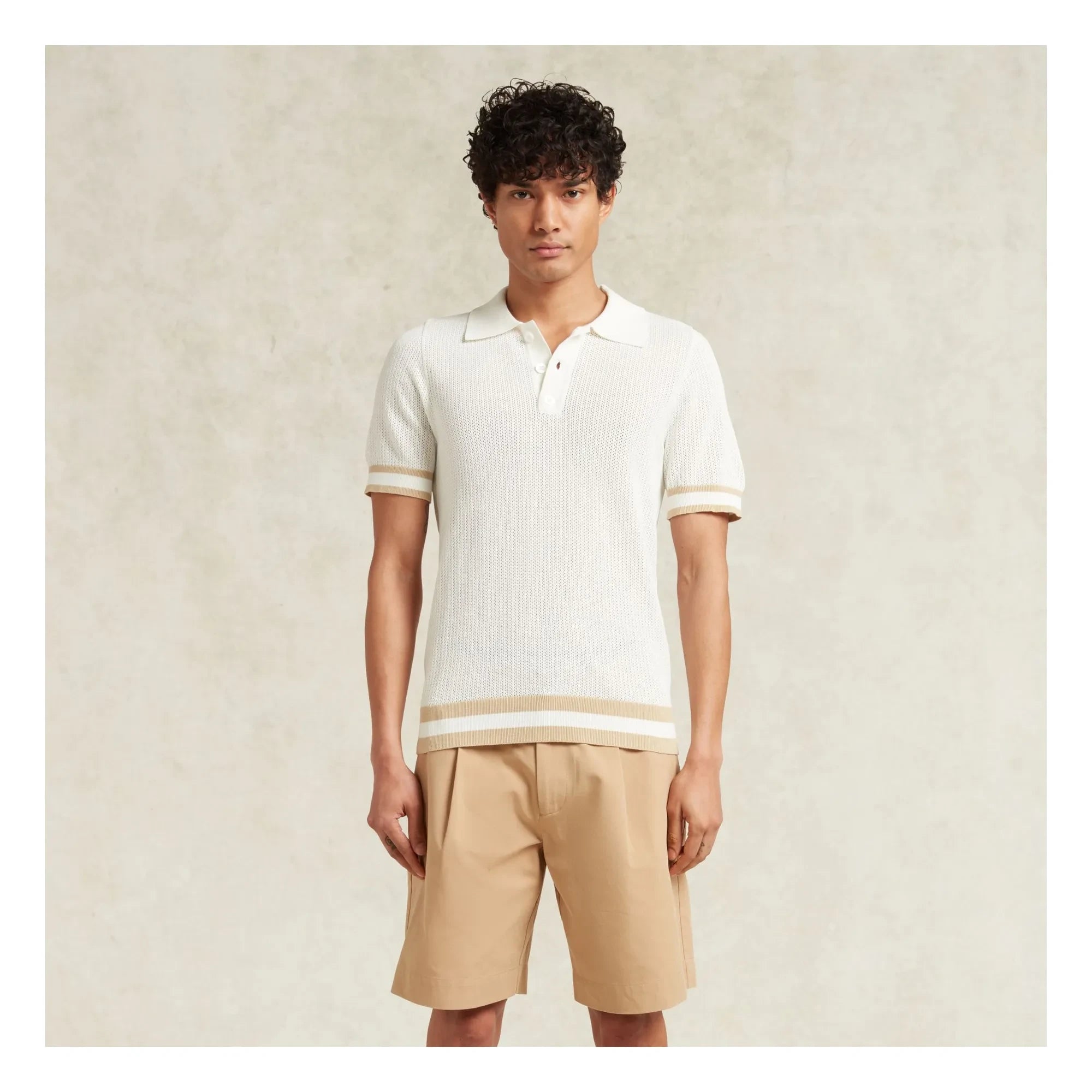 Ché Studios - Quinn Cotton Polo T-Shirt | White
