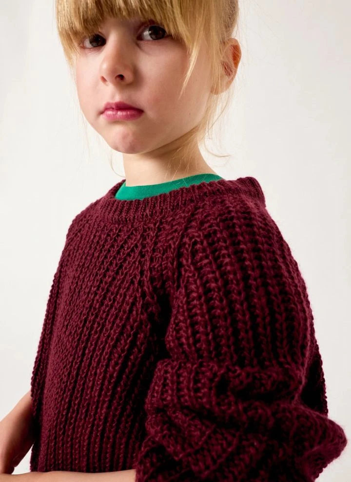 American Vintage - Cyrow Wool Knit Sweater | Burgundy