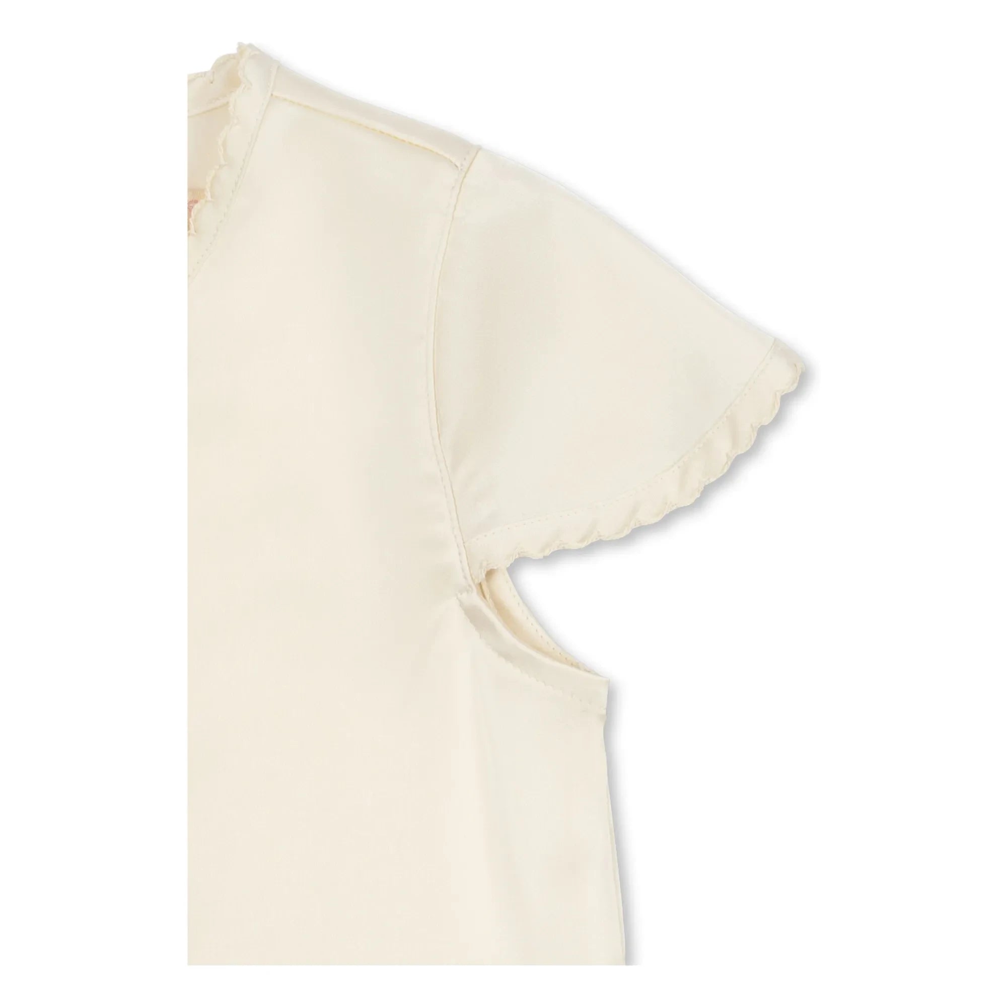 Konges Sløjd - Shimmer Embroidered Tie Blouse | Ecru