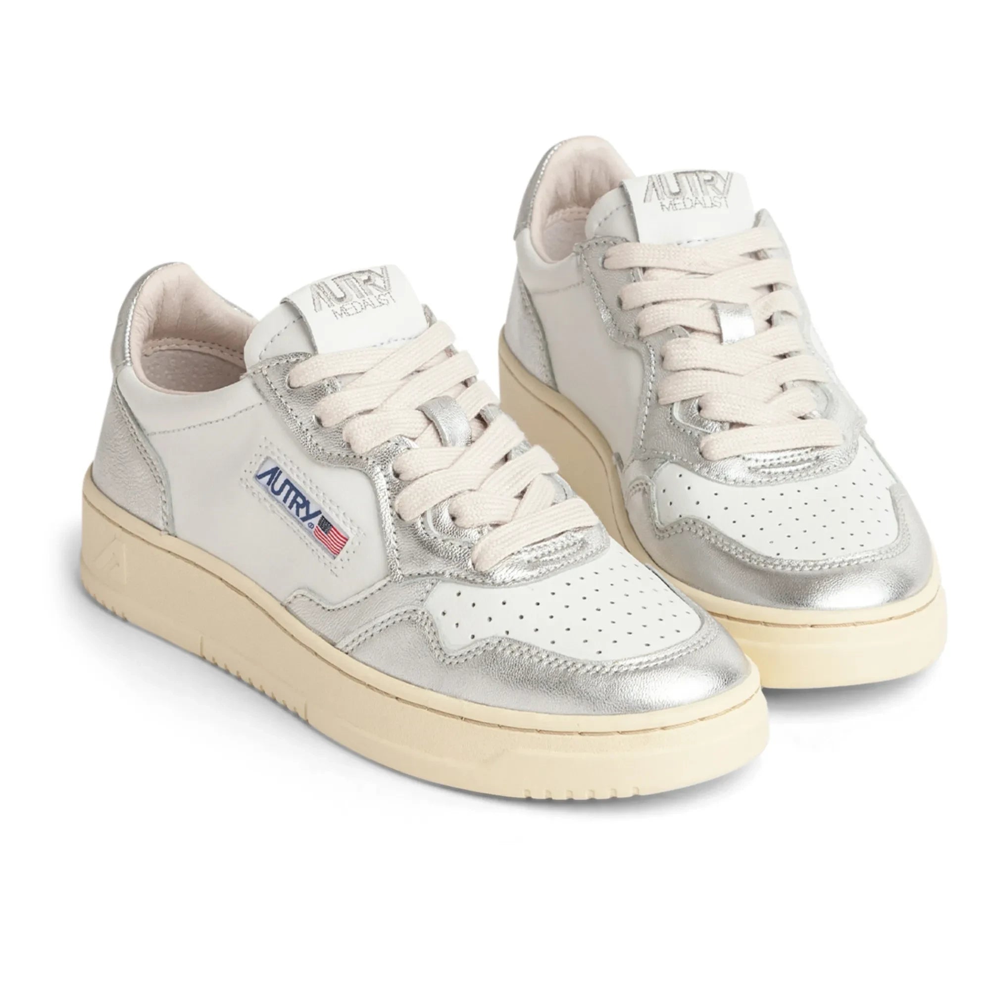 Autry - Medalist Low Two-Color Sneakers | Silver