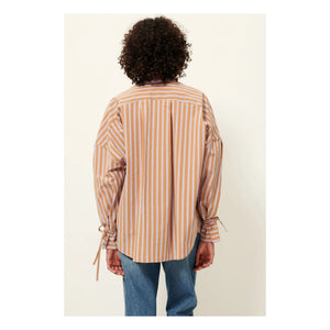 Sessùn - Armando Striped Cotton Shirt | Terracotta