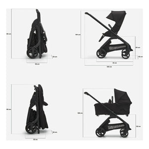 Bugaboo - Bugaboo Dragonfly Urban Stroller complete black chassis | Taupe brown