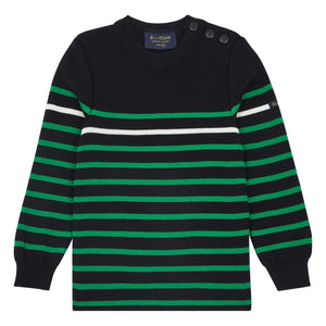 Le Minor - Striped Merino Wool Sweater x Smallable | Navy Blue