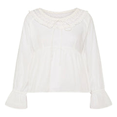 Posse - Danielle Peach Blouse | White