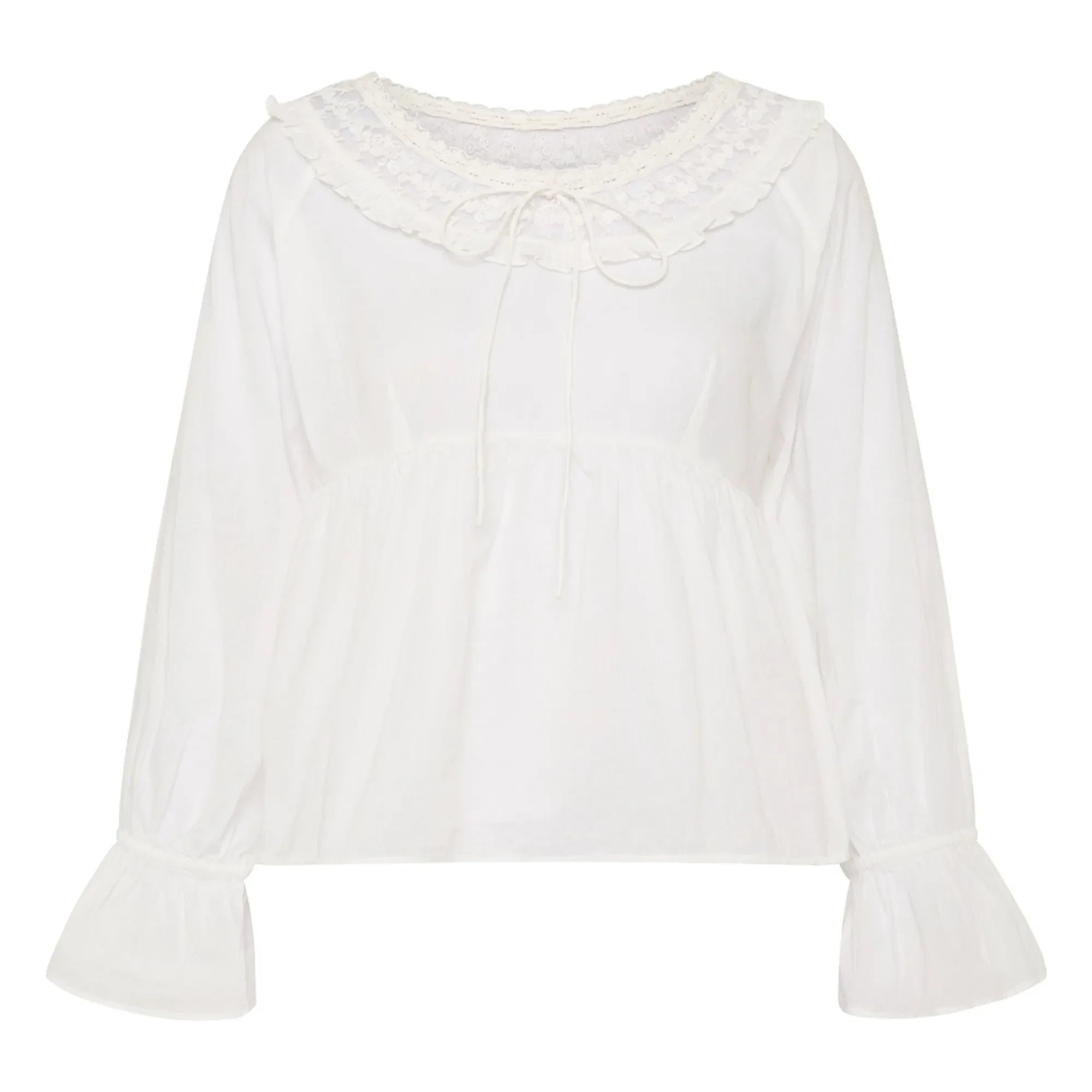 Posse - Danielle Peach Blouse | White
