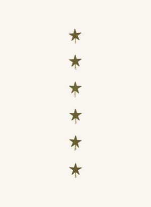 Muskhane - Felt "Shooting Stars" Garland | Moss Green
