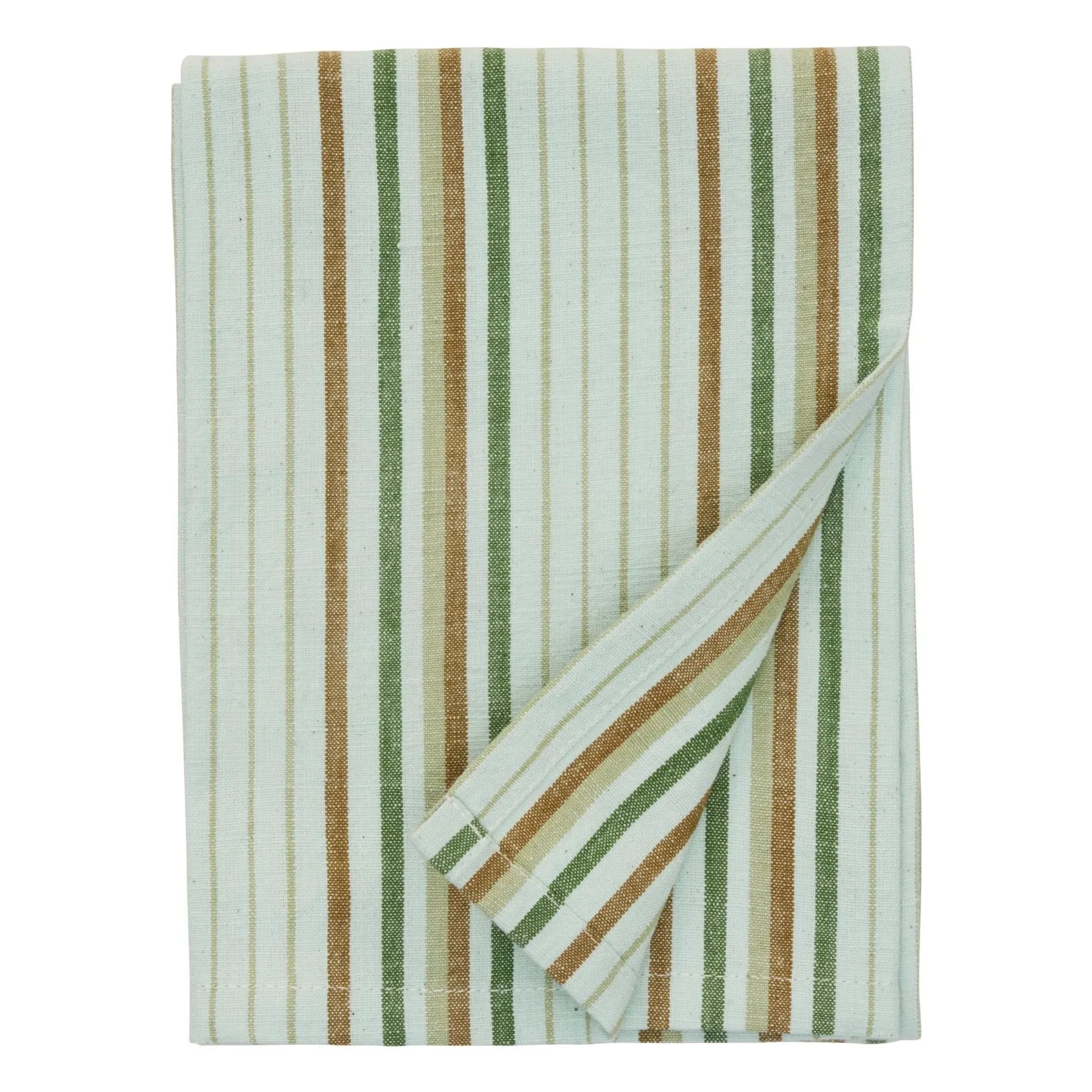 Madam Stoltz - Fine striped kitchen towel | Green