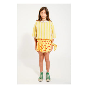 Piupiuchick - Organic Towel Fabric Short Skirt, Tie-up | Yellow