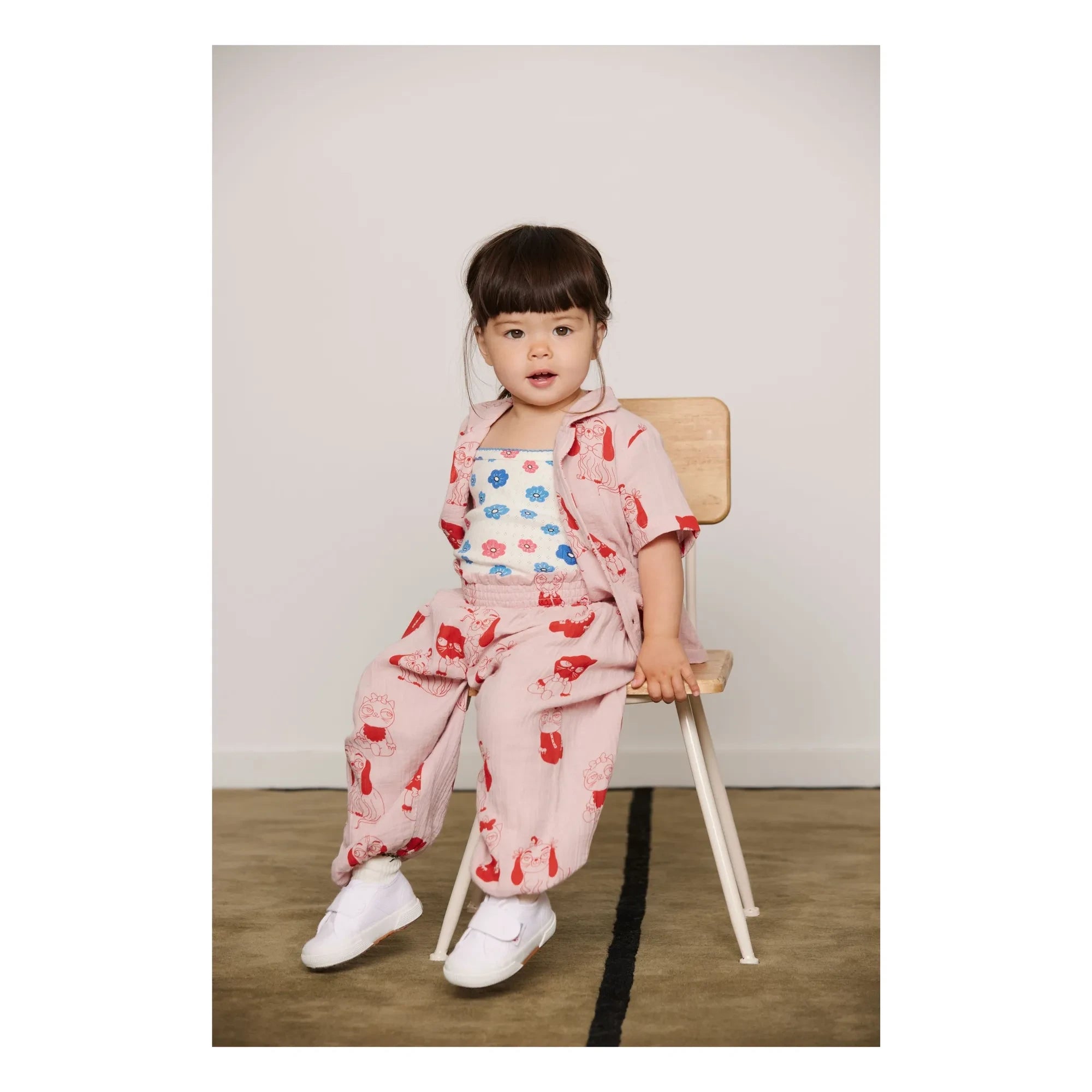 Mini Rodini - Organic Cotton Animal Print Pants | Pink