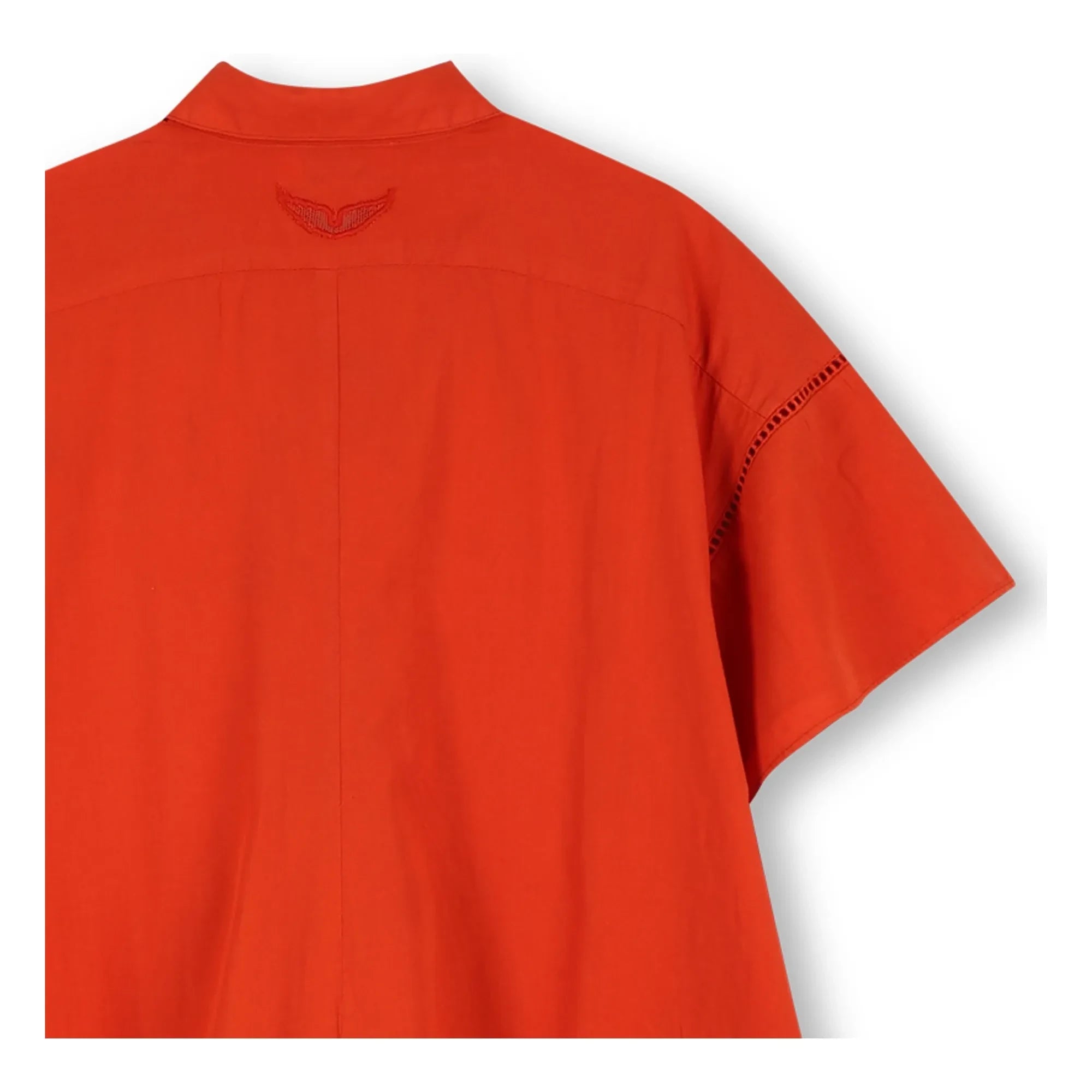 Zadig & Voltaire - Button-Down Ruffle Dress | Blood orange