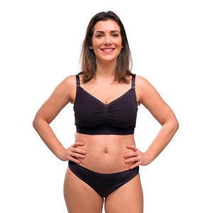 Carriwell Organic Maternity + Nursing Bra - Black-Nursing Bras-Black-Extra Large | Natural Baby Shower