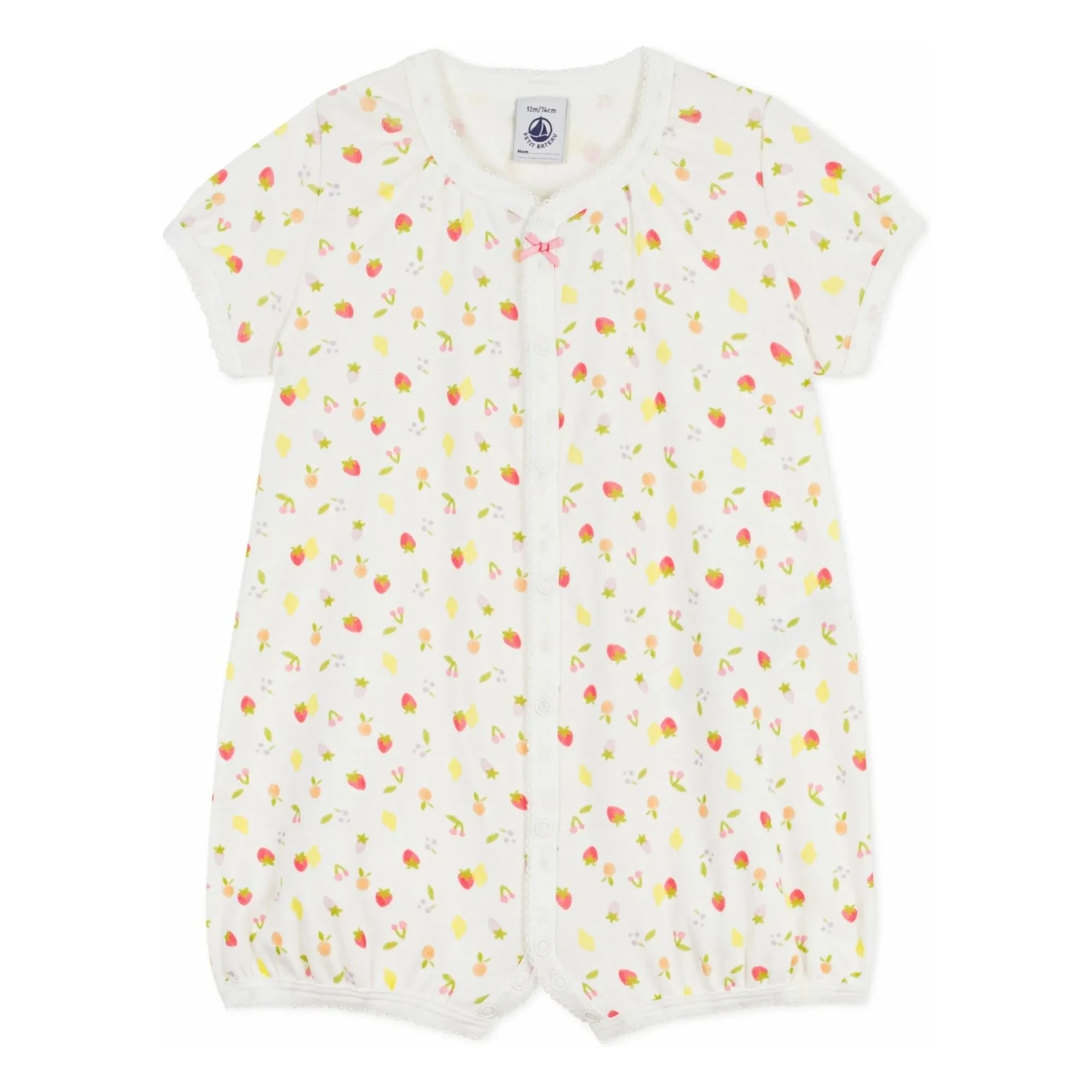 Petit Bateau - Meyveli Tulum Pijama | Ekru