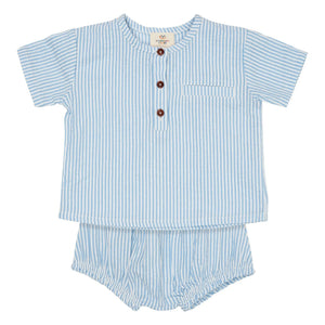 Copenhagen Colors - Organic Cotton T-Shirt and Bloomer Set | Light Blue