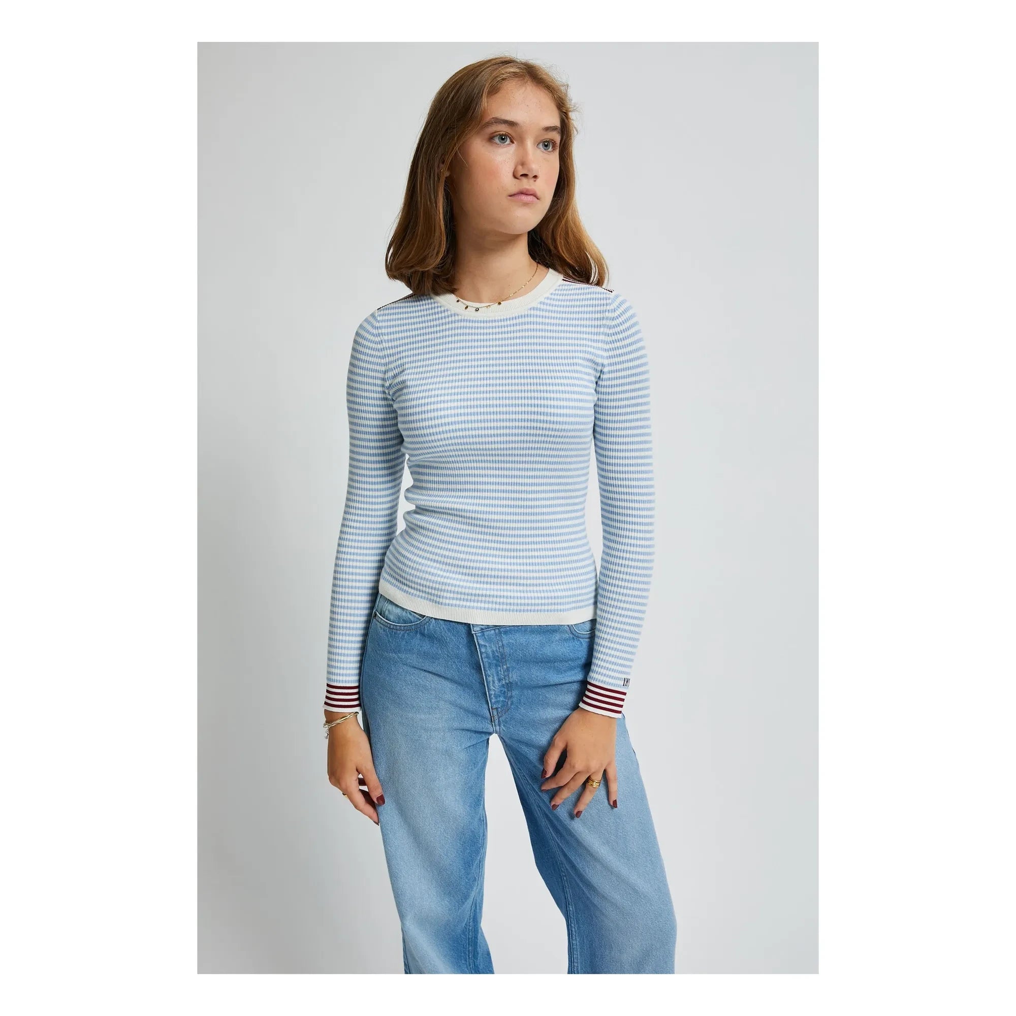 Indee - Vesuvio Çizgili Kazak | Mavi