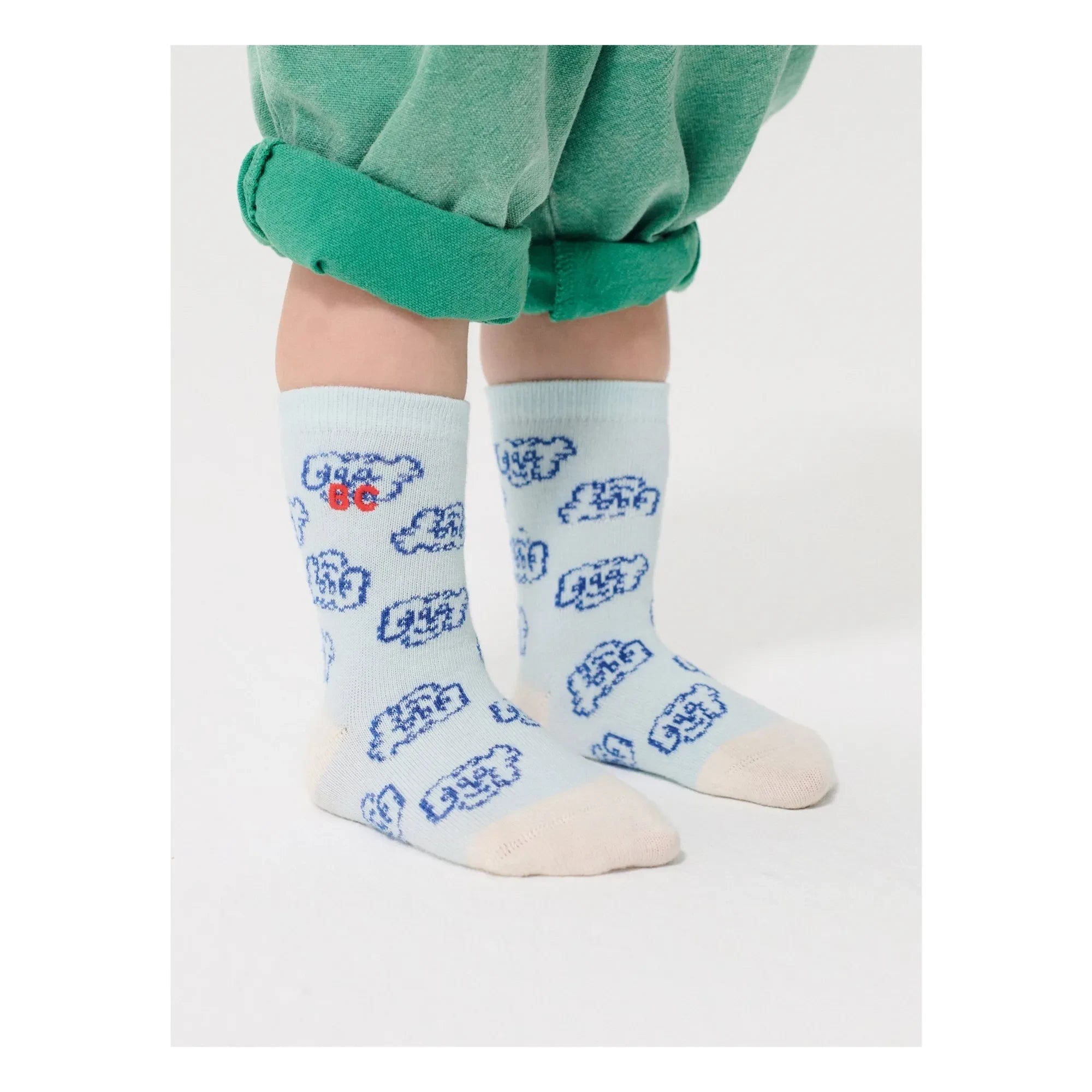 Bobo Choses - 2 Pairs of Organic Cotton Dog Socks | Light Blue