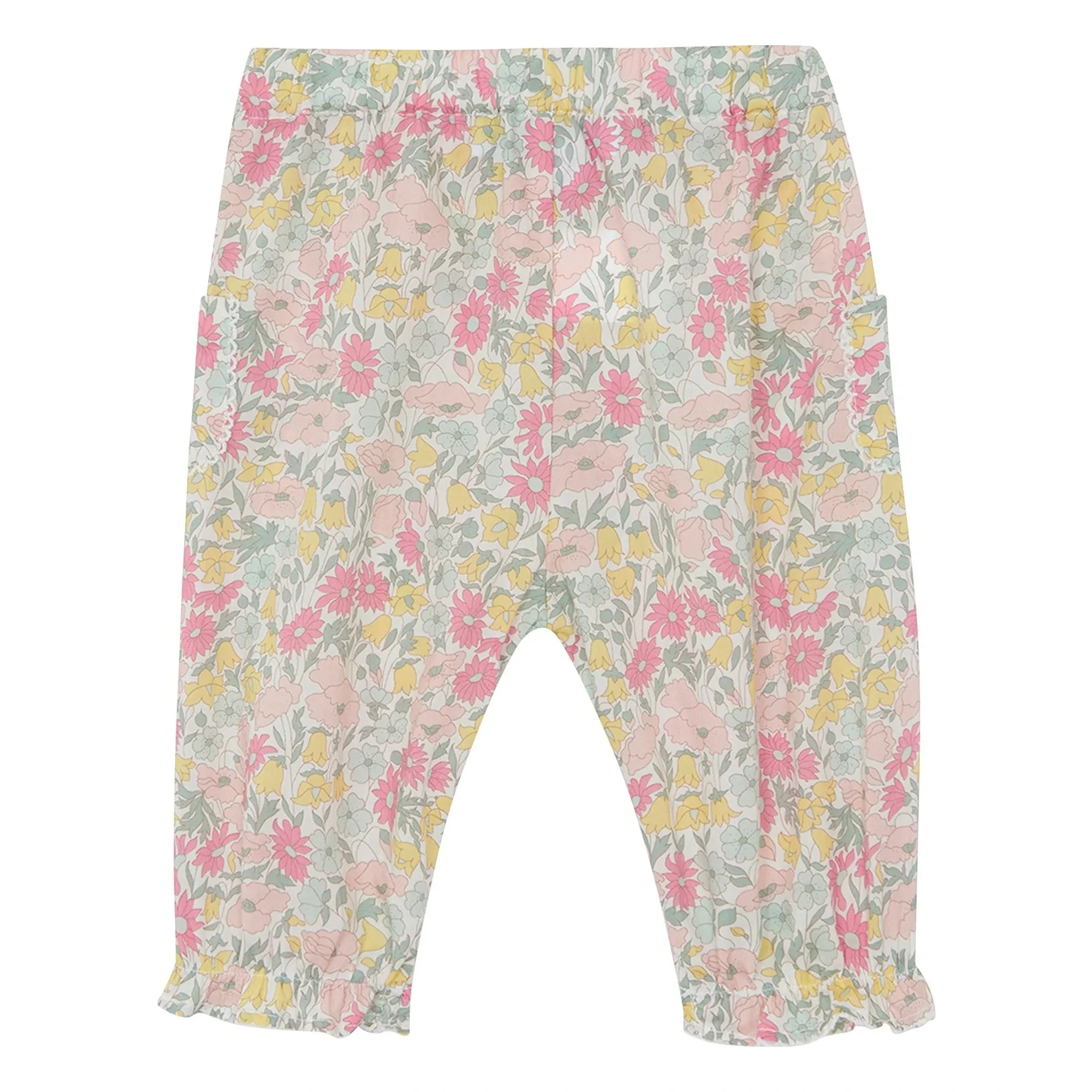 Tartine et Chocolat - Liberty Ruffled Pants | Yellow