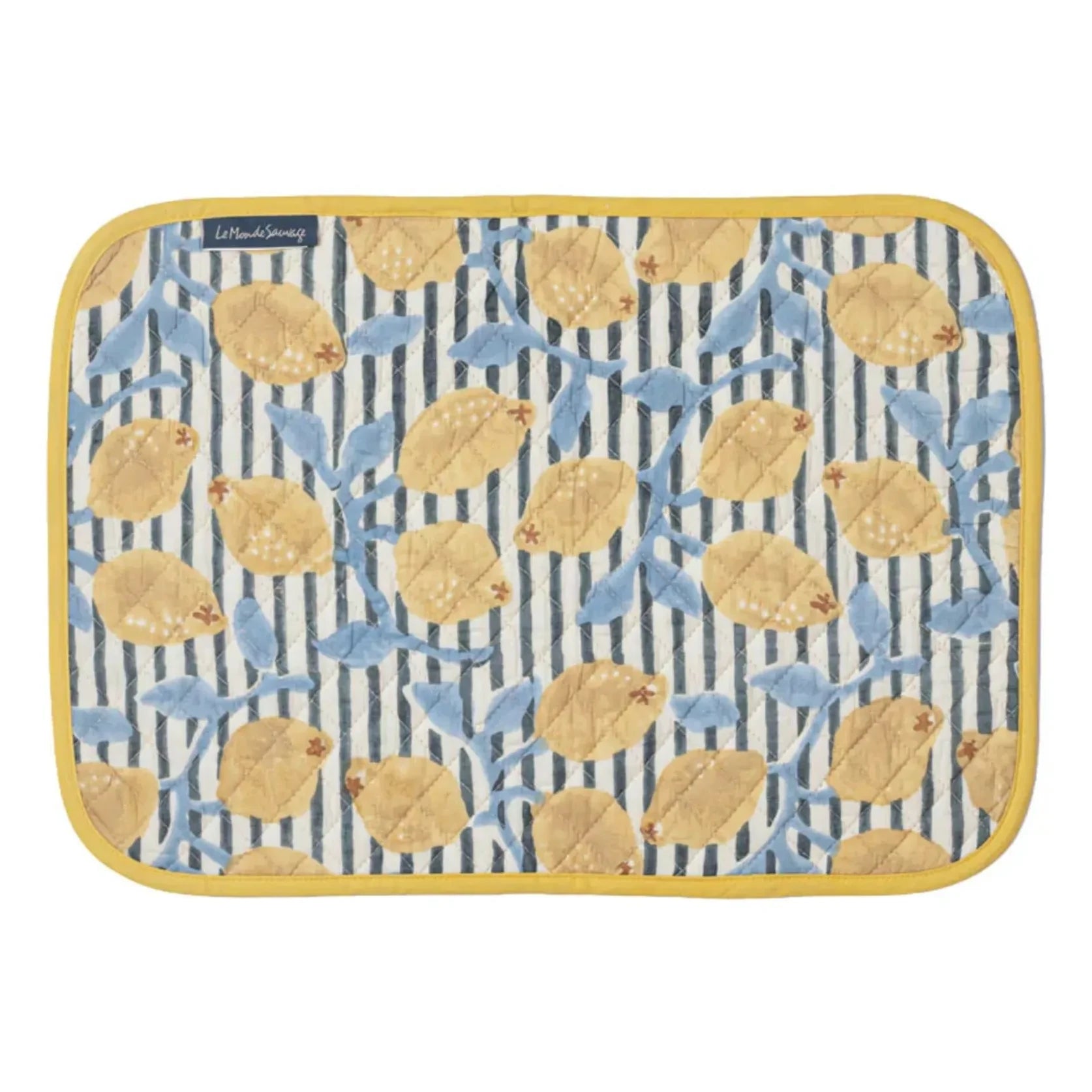 Le Monde Sauvage - Sicily Double-Sided American Tablecloth - 4 Piece Set | Yellow