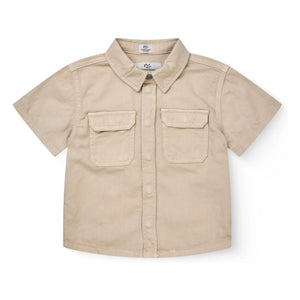 Copenhagen Colors - Organic Cotton Twill Safari Shirt | Beige