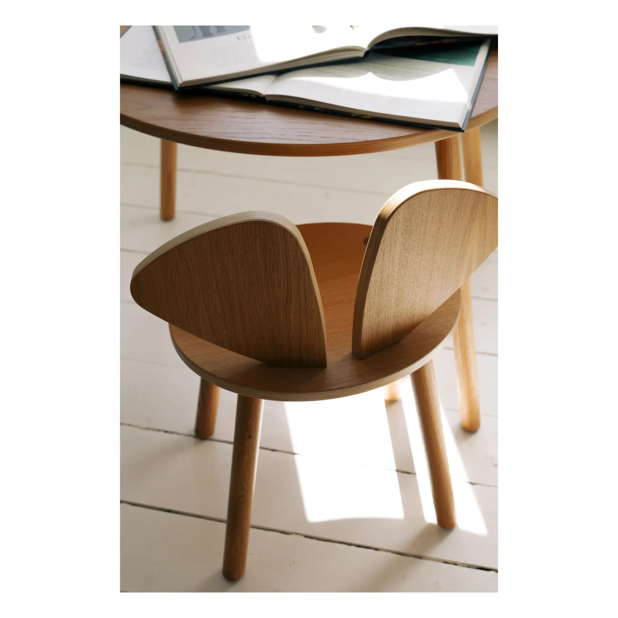 Nofred - Oak School Desk and Mouse Chair | Oak