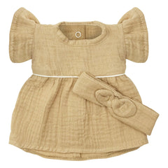 Minikane - Vestiaire Doll - Daisy Dress and Cotton Gauze Headband | Latte