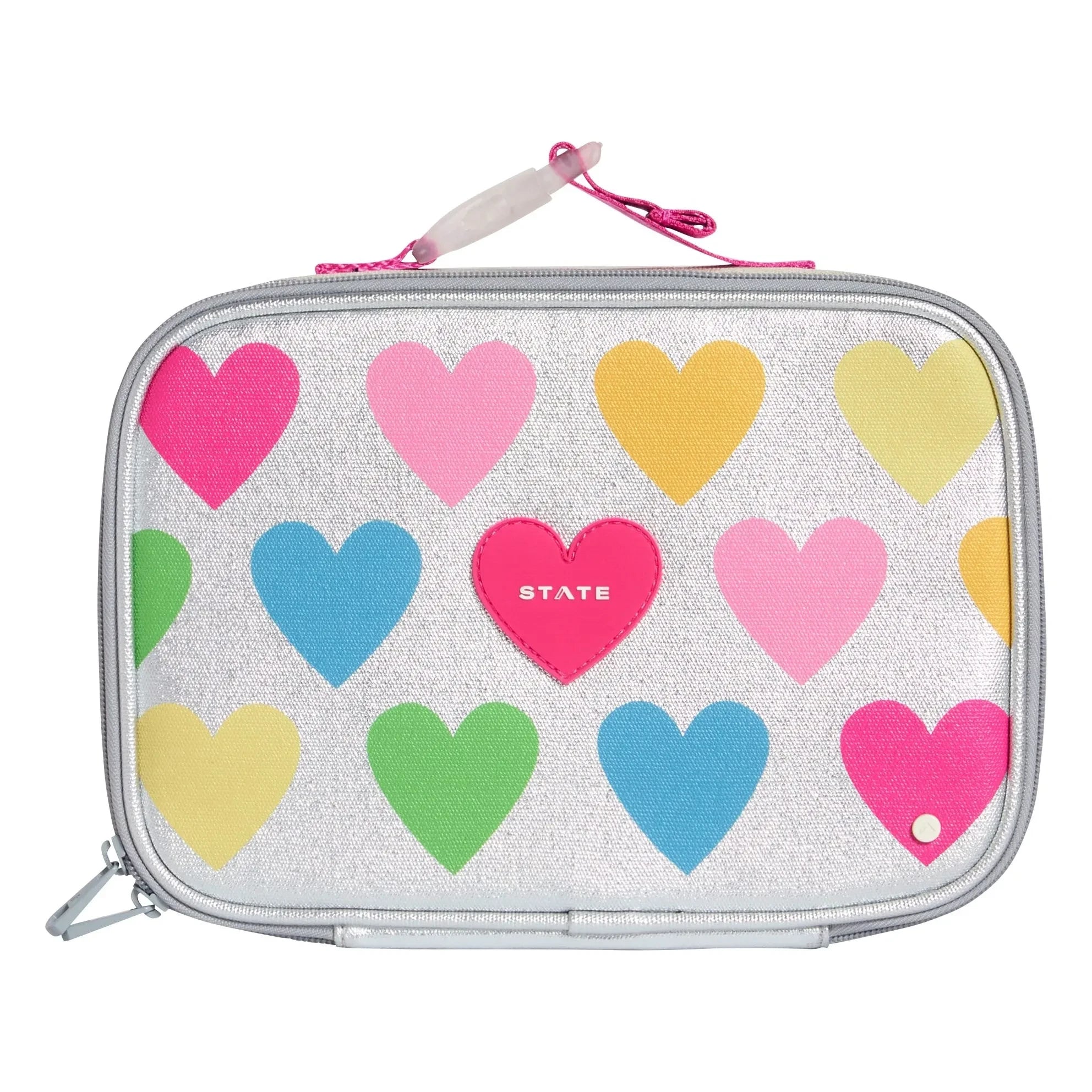 State Bags - Rodgers Irisée Kalp Desenli Lunch-Box | Gri