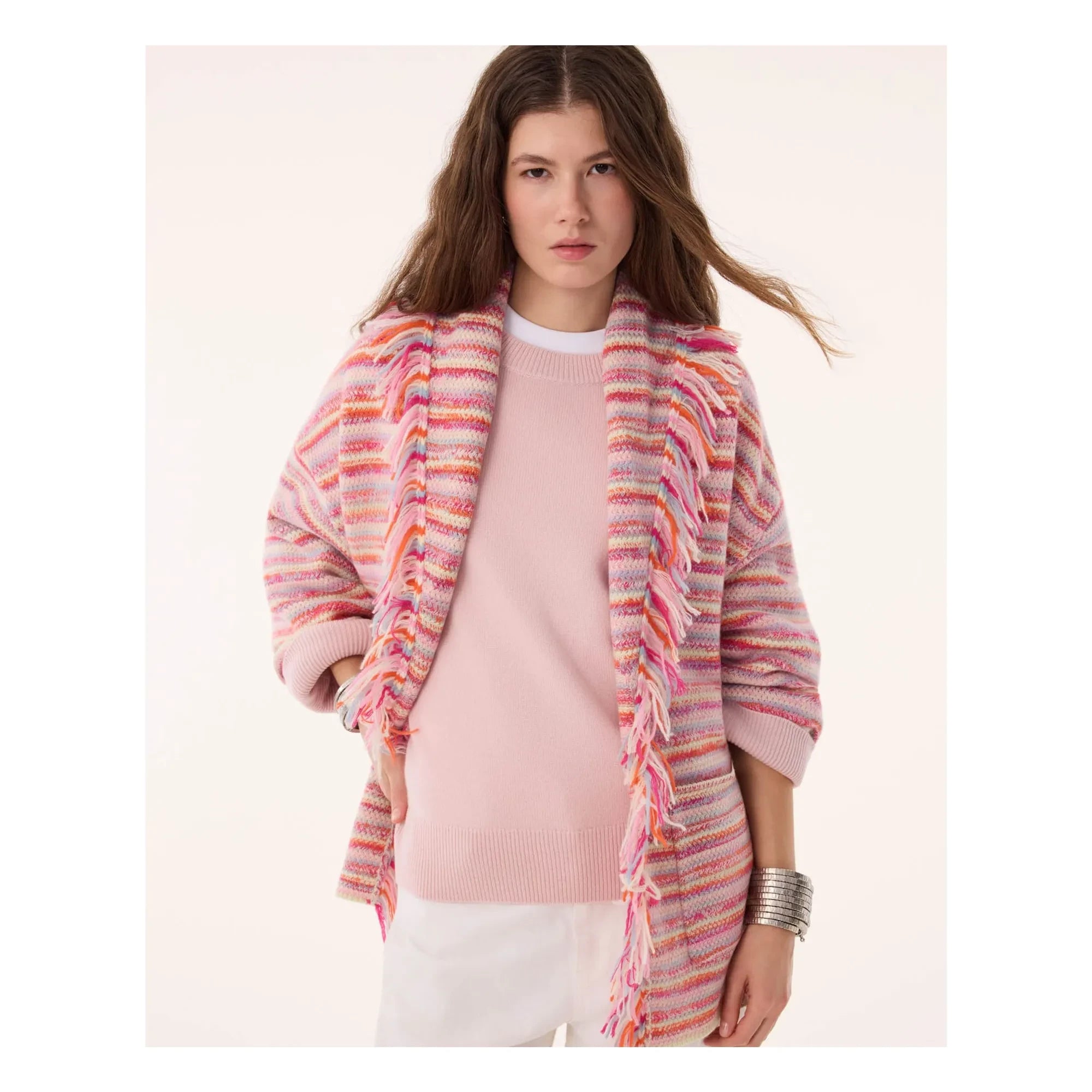 Kujten - Zaina Cashmere Cardigan | Sunset