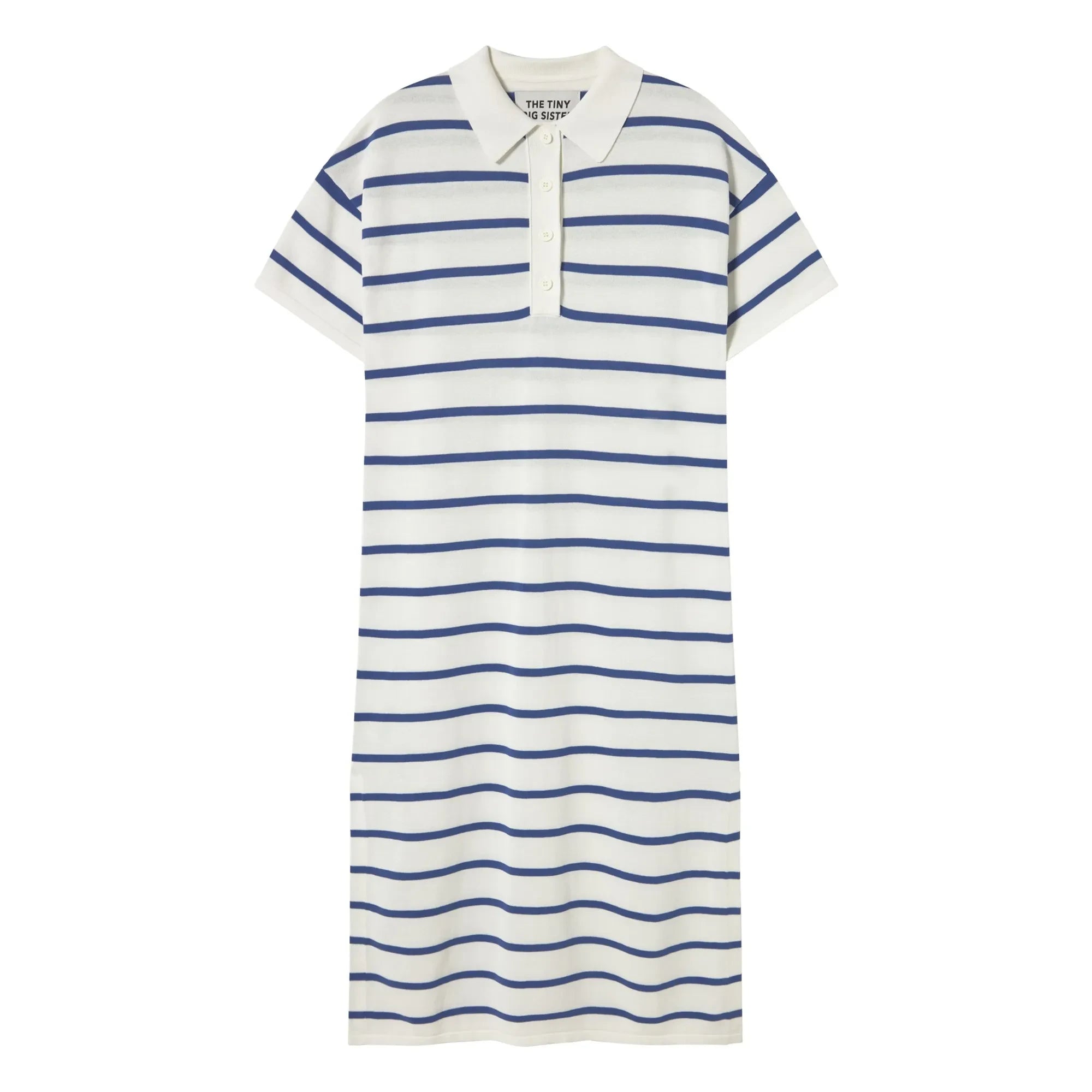 The Tiny Big Sister - Striped Polo Dress | Blue