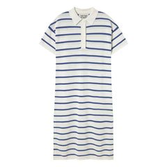 The Tiny Big Sister - Striped Polo Dress | Blue