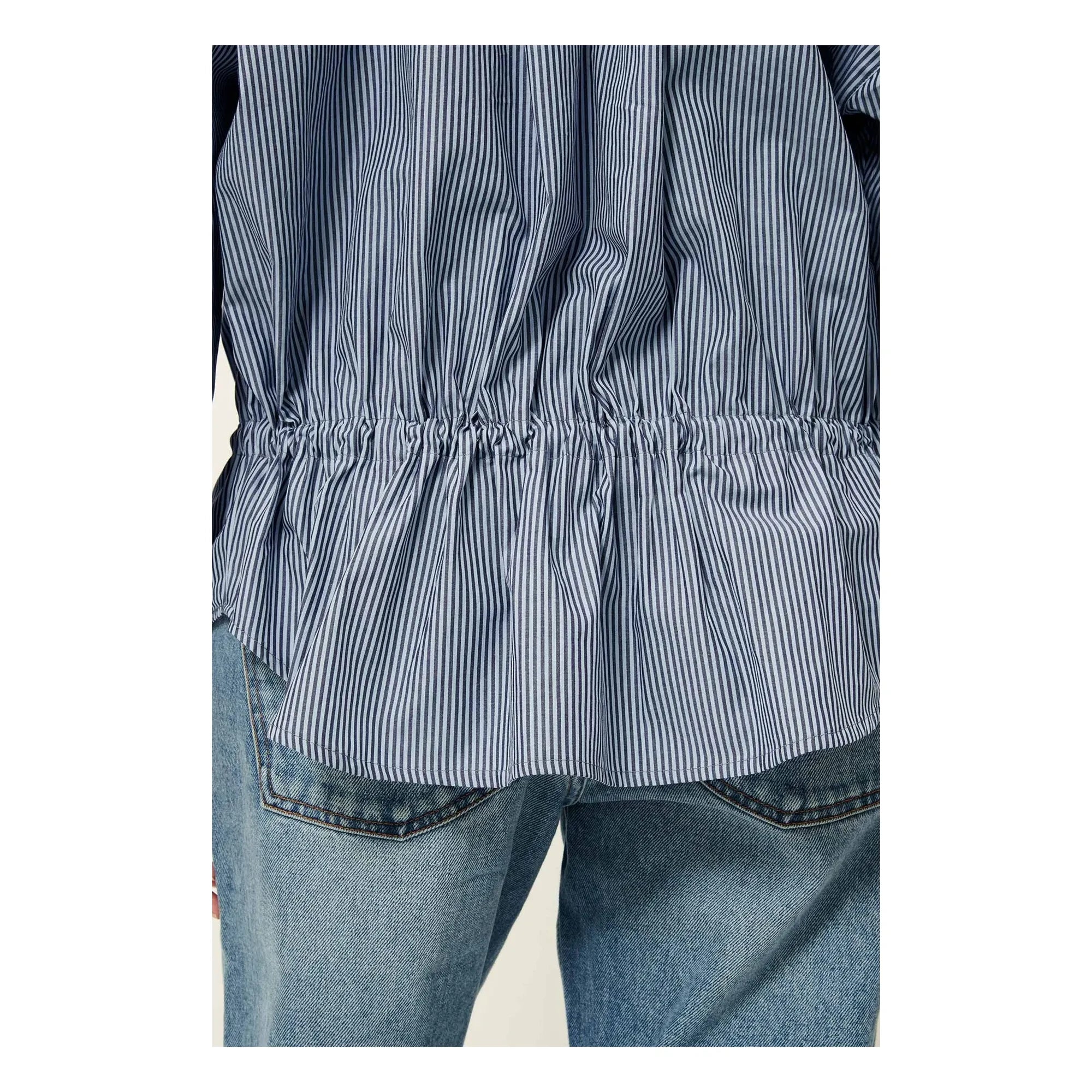Sessùn - Santalin Cotton Striped Blouse | Blue