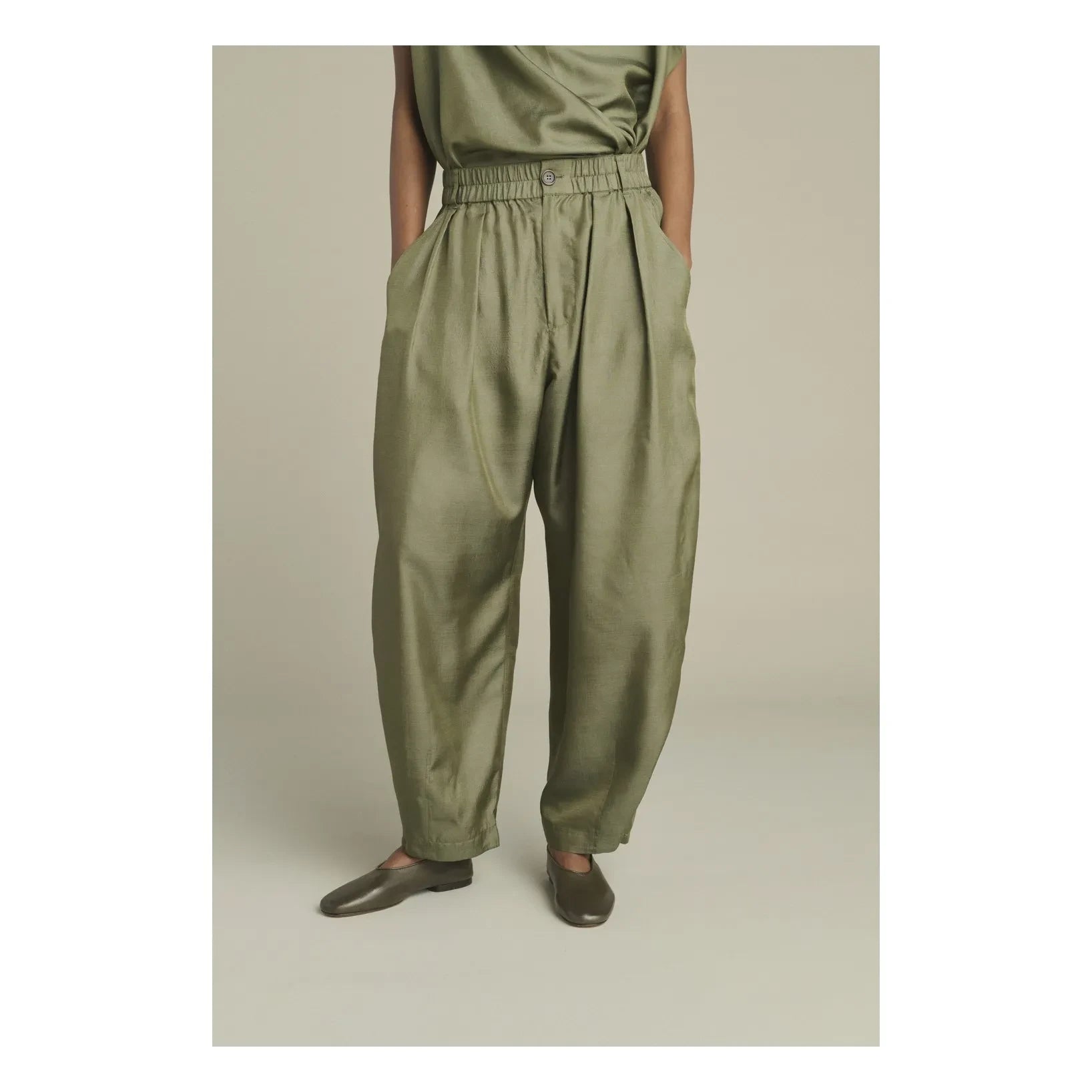 Soeur - Vernon Silk Trousers | Verdigris