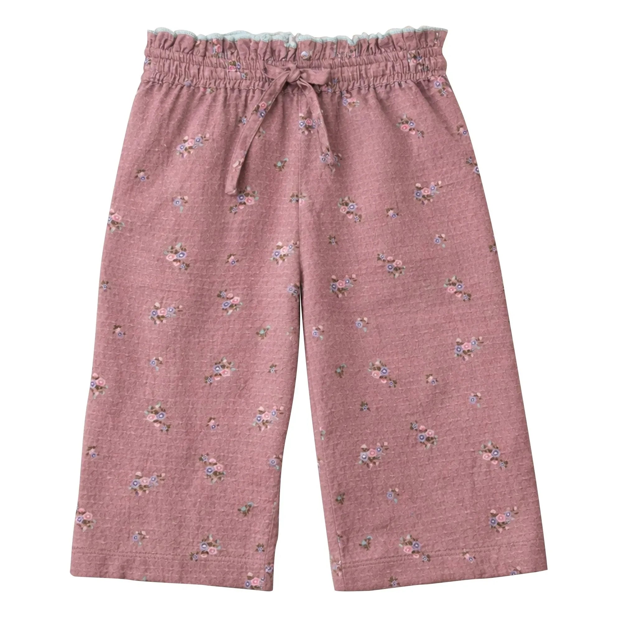 Lililotte - Paola Organic Cotton Floral Pattern Pants | Dusty Pink
