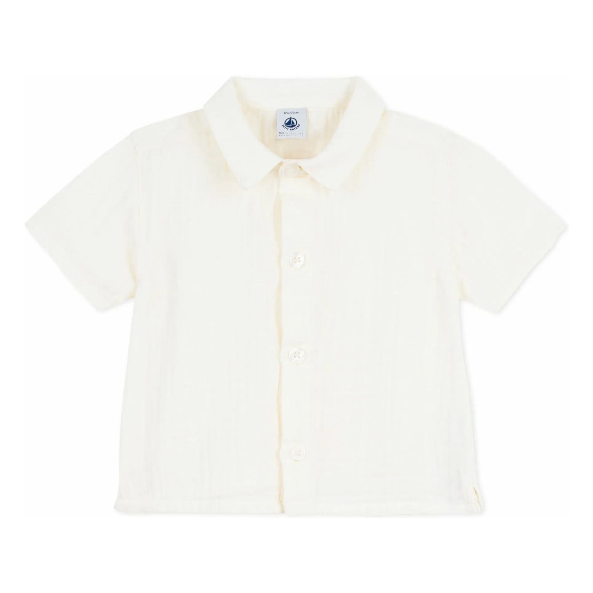 Petit Bateau - Organik Pamuk Gazlı Gömlek | Beyaz