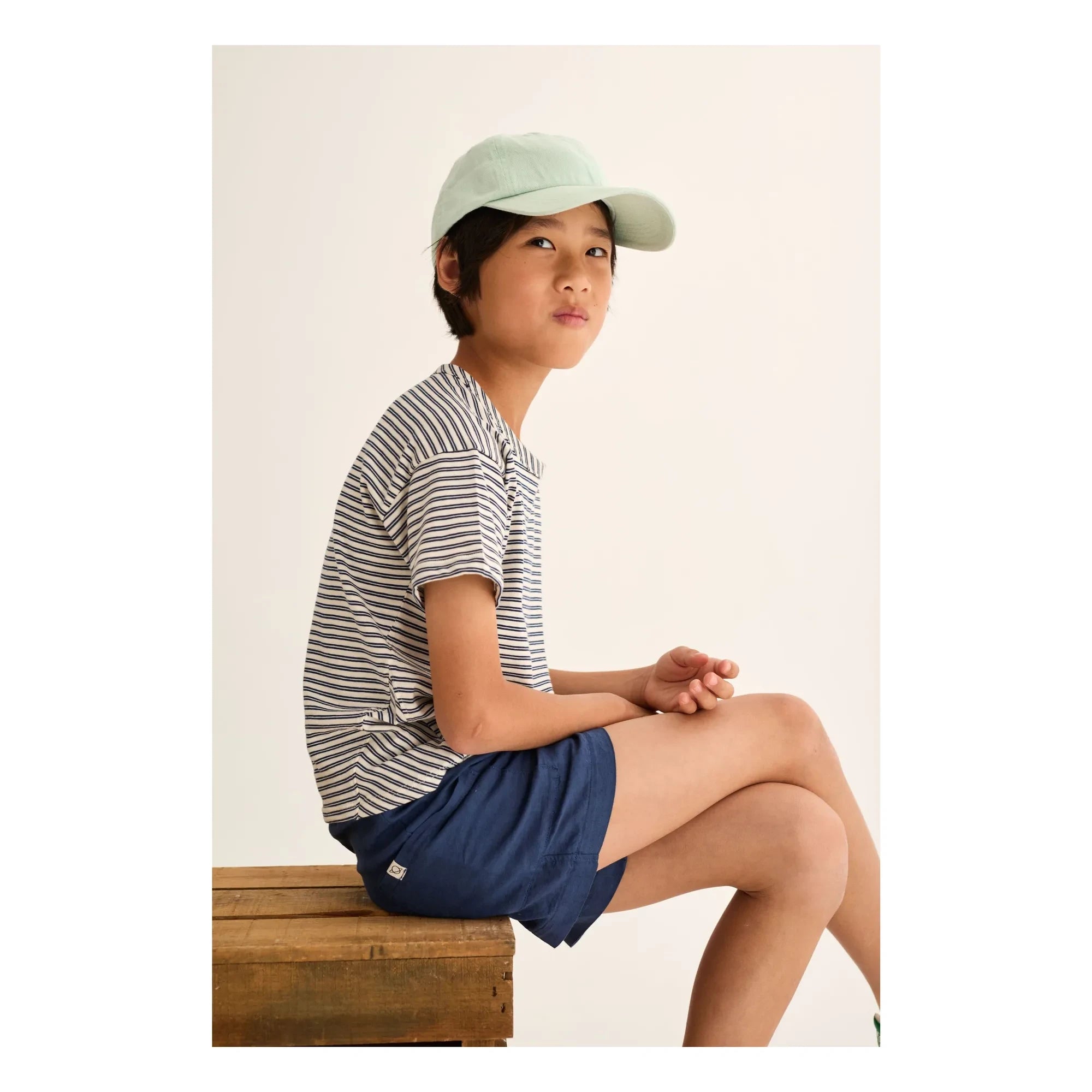 Cozmo - Alan Striped T-Shirt | Navy Blue