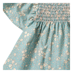 Wheat - Elva Fleurie Organic Cotton Baby Dress | Light Blue
