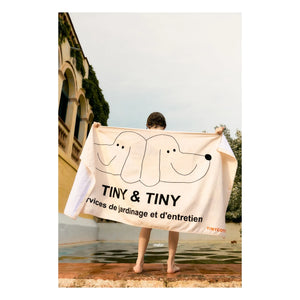 Tinycottons - Tiny & Tiny Organik Pamuklu Plaj Havlusu | Bej
