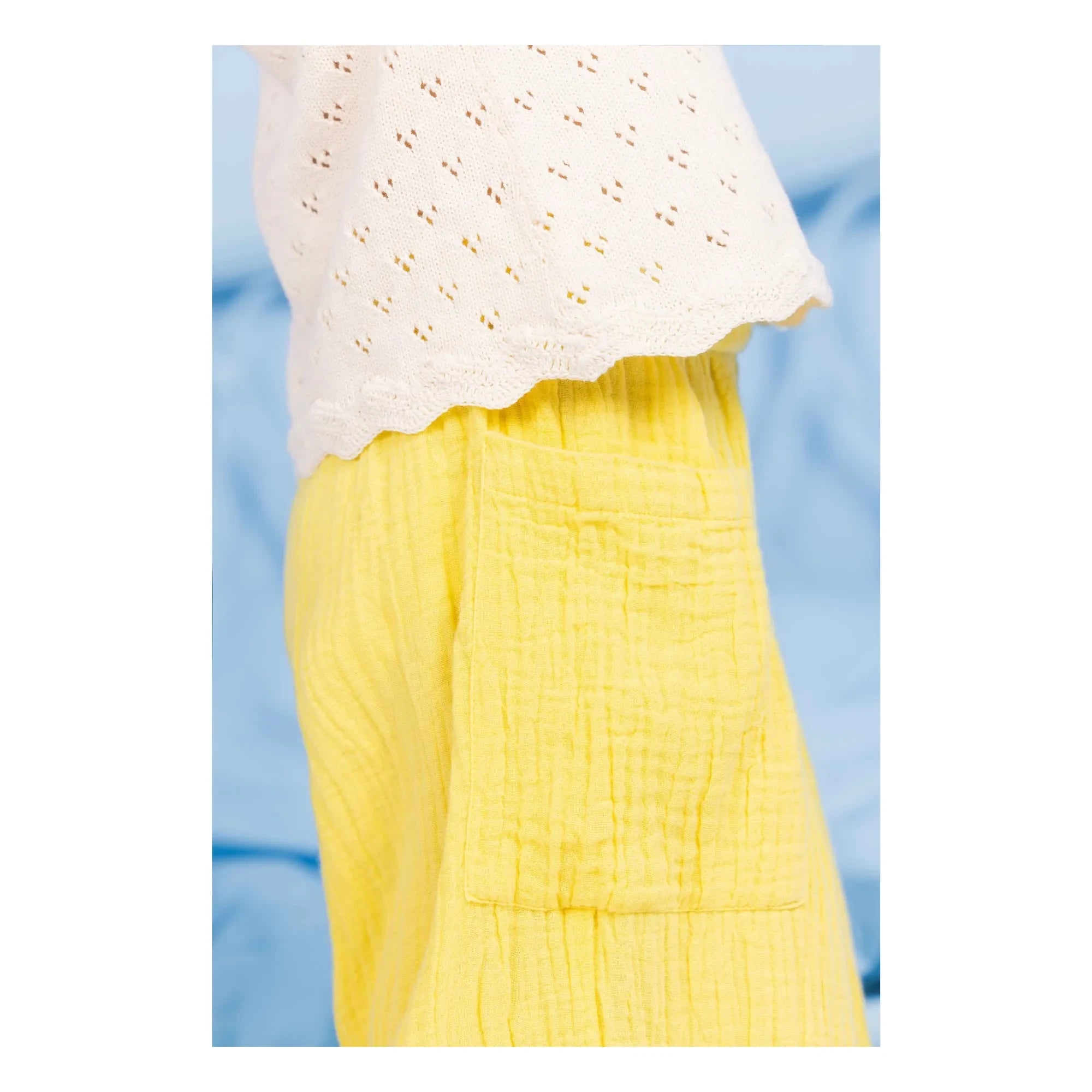 Bonton - Lauren Cotton Gauze Pocket Trousers | Yellow