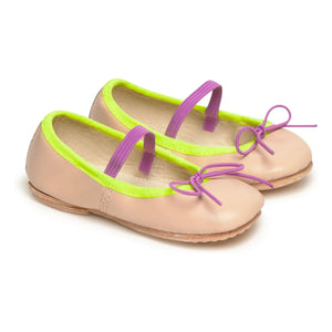 Cozmo - Baby Ribbon Ballerina Shoes Chasse | Nude
