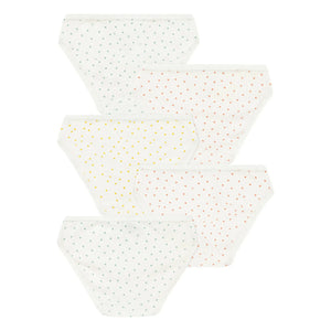 Petit Bateau - 5-Pack Mini Heart Underwear | Ecru