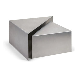 The Socialite Family - Triangolo nesting coffee table with gross aluminum finish | Aluminum