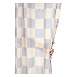Nobodinoz - Wendy Striped Cotton Voile Curtain | Blue