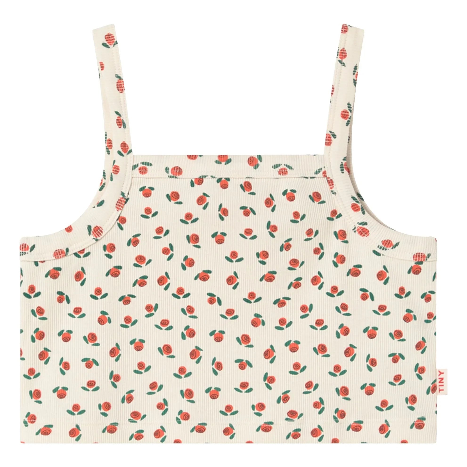 Tinycottons - Embossed Top Roses Organic Cotton | White
