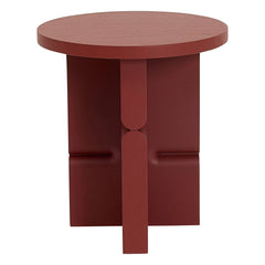 Nobodinoz - Noon Painted Wooden Side Table | Rouge Brun